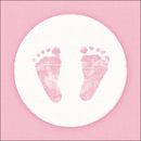 Ambiente Serviette baby steps girl rosa/wei