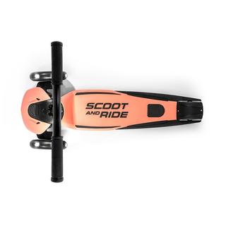 Scoot & Ride Highwaykick 5 Peach - Klappbares Kickboard mit LED-Rdern